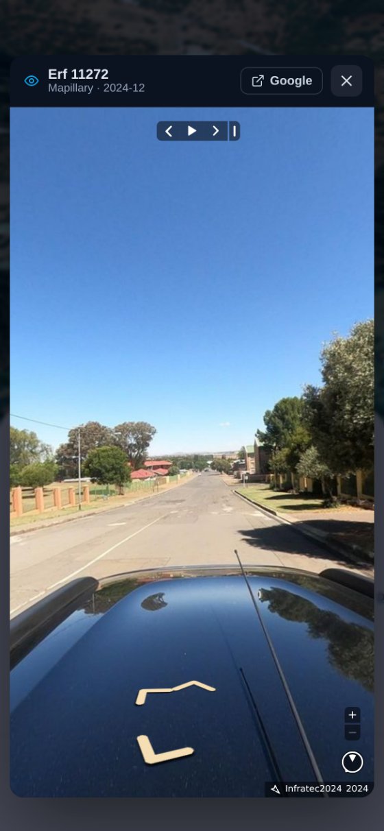 In-app street-level view of a property